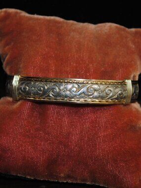 Artisan Made Gold-filled Wire Wrapped Floral Sterling Silver Bracelet